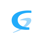 Abstract blue _G_ logo design